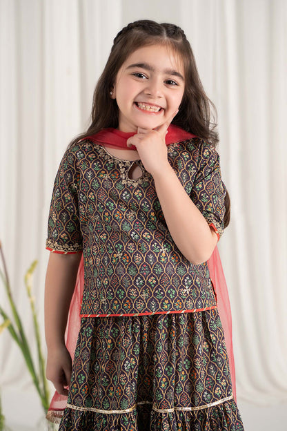 3 Piece Printed Lawn Suit - Kids Clothes - available at Maria Faisal in UK and USA