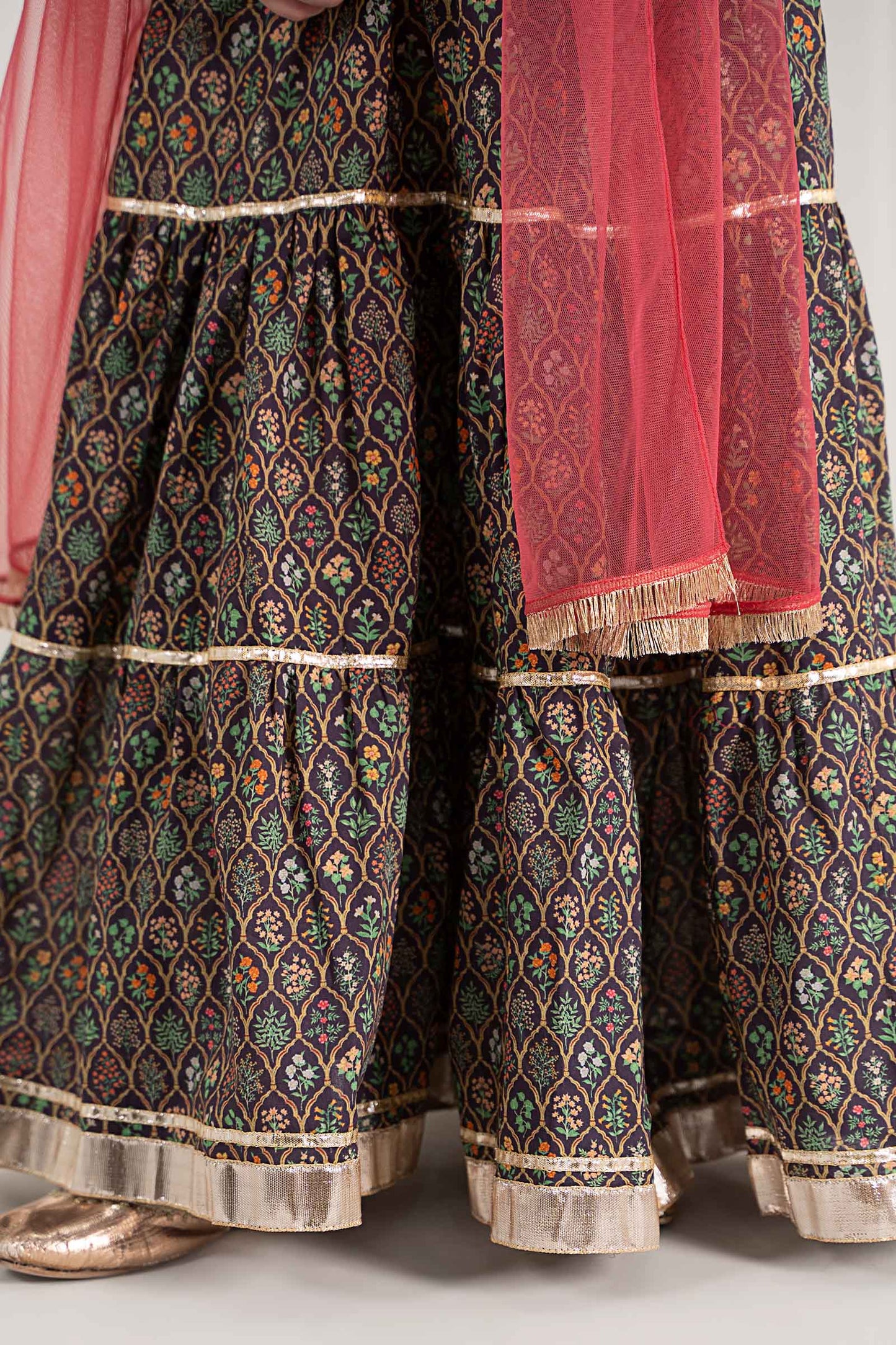 Maria B | 3 Piece Printed Lawn Suit | MKD-EF25-30 by Maria Faisal - Registered Vendor of : Maria B - type : Kids Clothes - 100% original wedding dresses