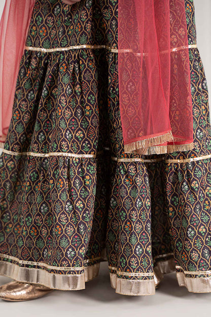 Maria B | 3 Piece Printed Lawn Suit | MKD-EF25-30 by Maria Faisal - Registered Vendor of : Maria B - type : Kids Clothes - 100% original wedding dresses