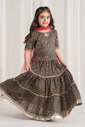 Maria B | 3 Piece Printed Lawn Suit | MKD-EF25-30 by Maria Faisal - Registered Vendor of : Maria B - type : Kids Clothes - 100% original wedding dresses