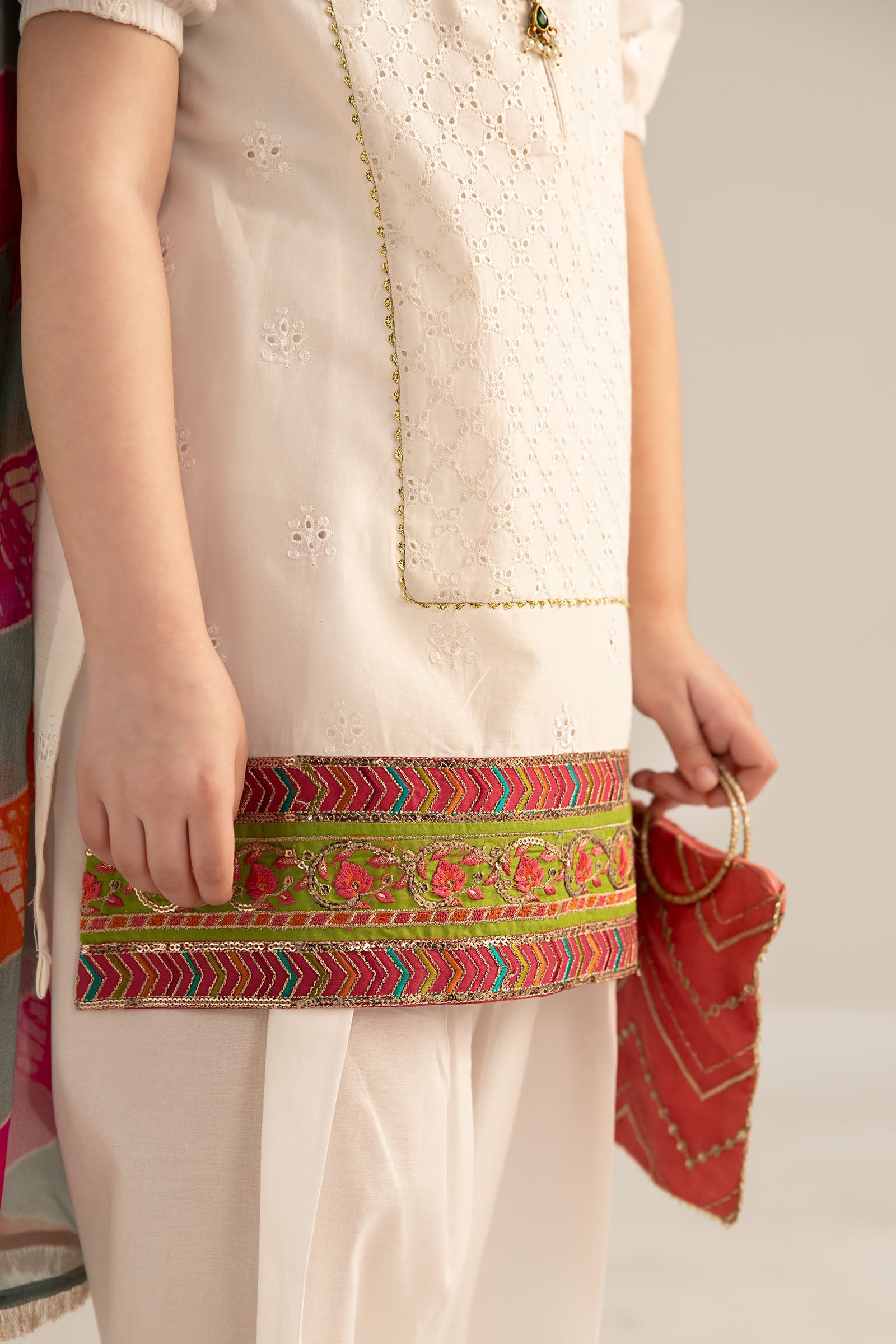 3 Piece Dyed Cambric Suit - Kids Clothes - available at Maria Faisal in UK and USA