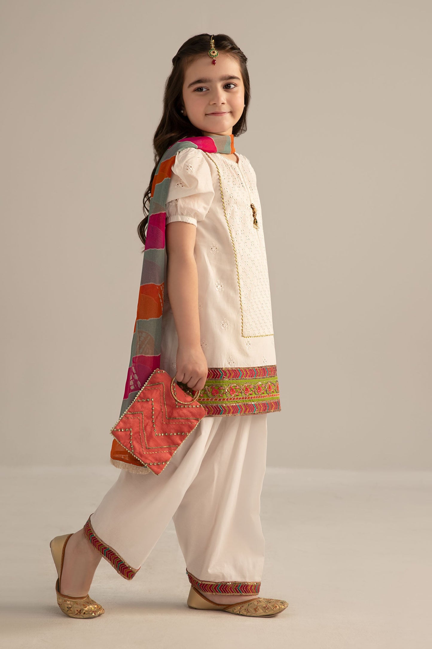 3 Piece Dyed Cambric Suit - Kids Clothes - available at Maria Faisal in UK and USA