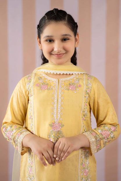 3 Piece Embroidered Dobby Lawn Suit - Kids Clothes - available at Maria Faisal in UK and USA
