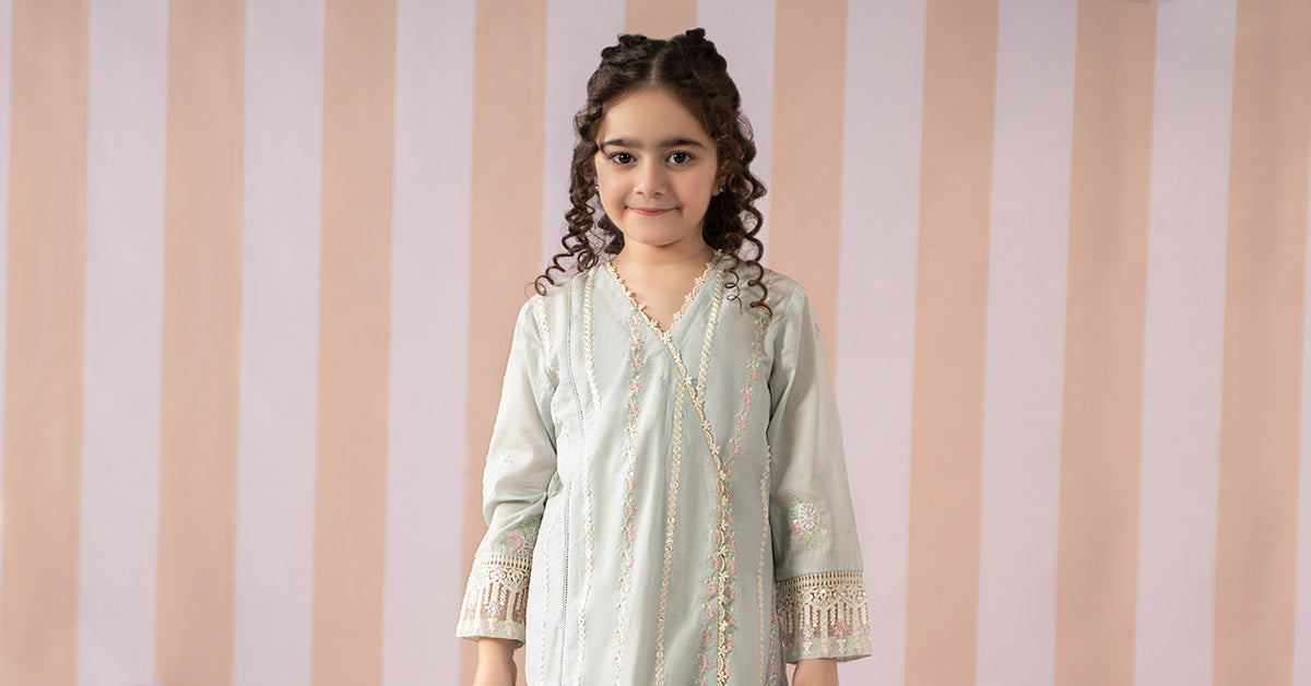 3 Piece Embroidered Lawn Suit - Kids Clothes - available at Maria Faisal in UK and USA