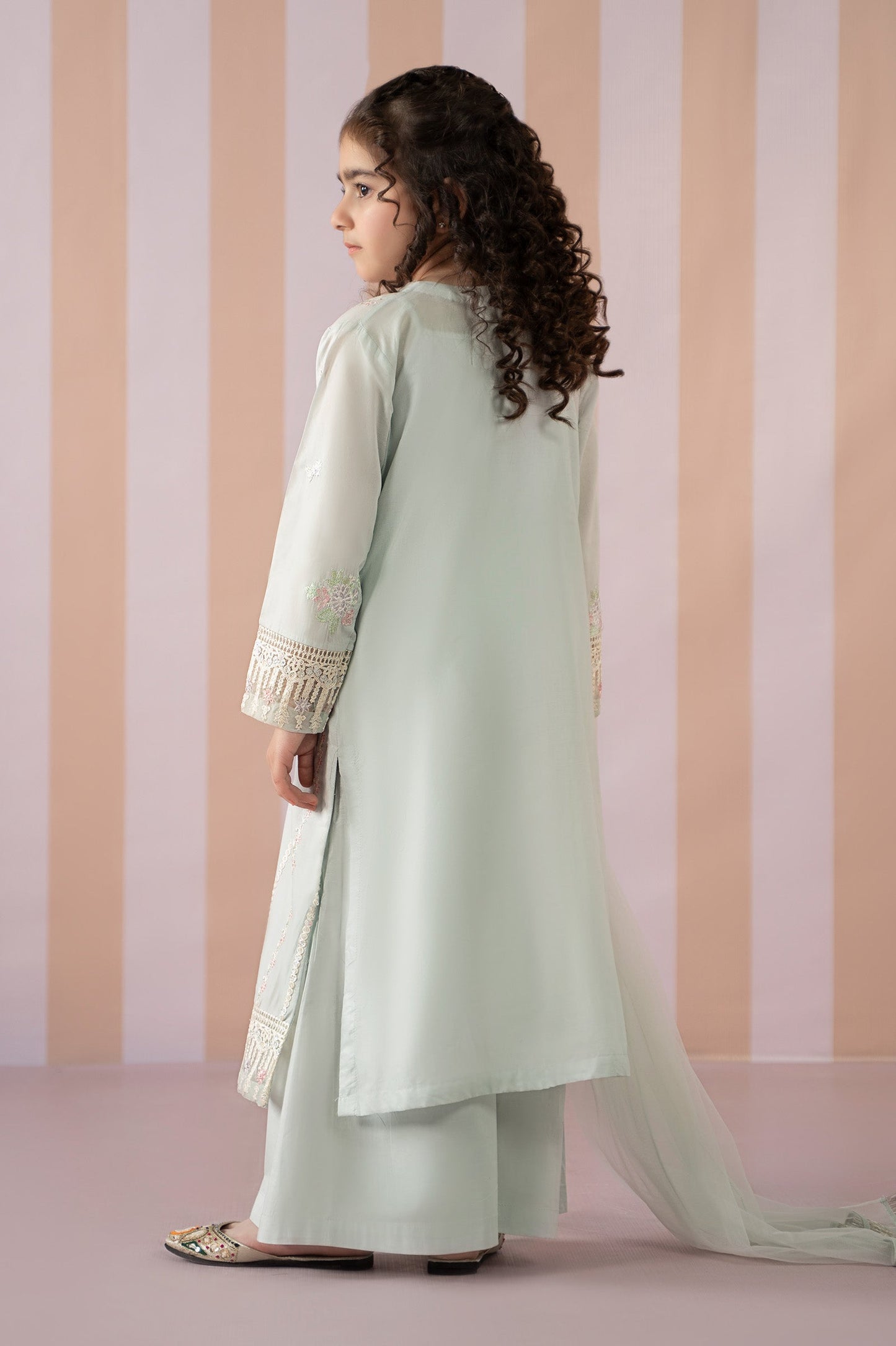 3 Piece Embroidered Lawn Suit - Kids Clothes - available at Maria Faisal in UK and USA