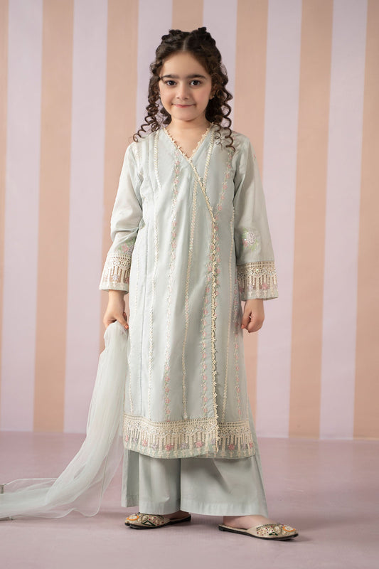 3 Piece Embroidered Lawn Suit - Kids Clothes - available at Maria Faisal in UK and USA