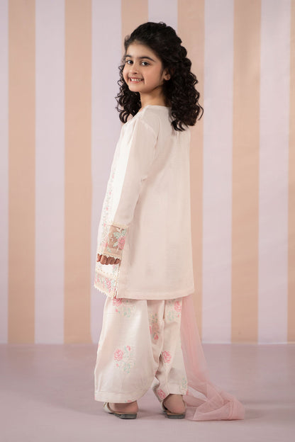 3 Piece Embroidered Dobby Lawn Suit - Kids Clothes - available at Maria Faisal in UK and USA