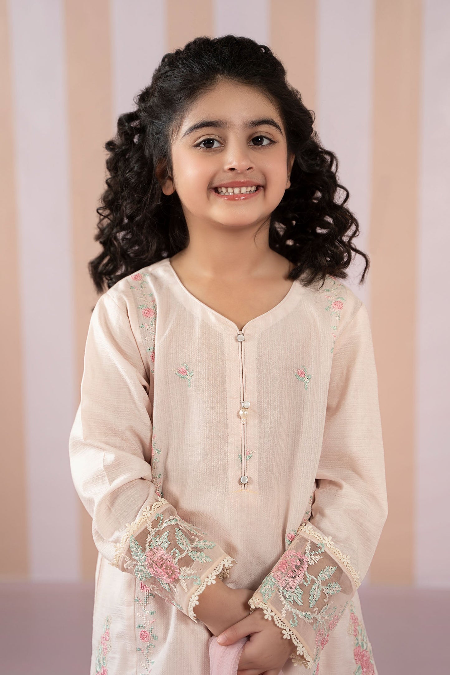 3 Piece Embroidered Dobby Lawn Suit - Kids Clothes - available at Maria Faisal in UK and USA