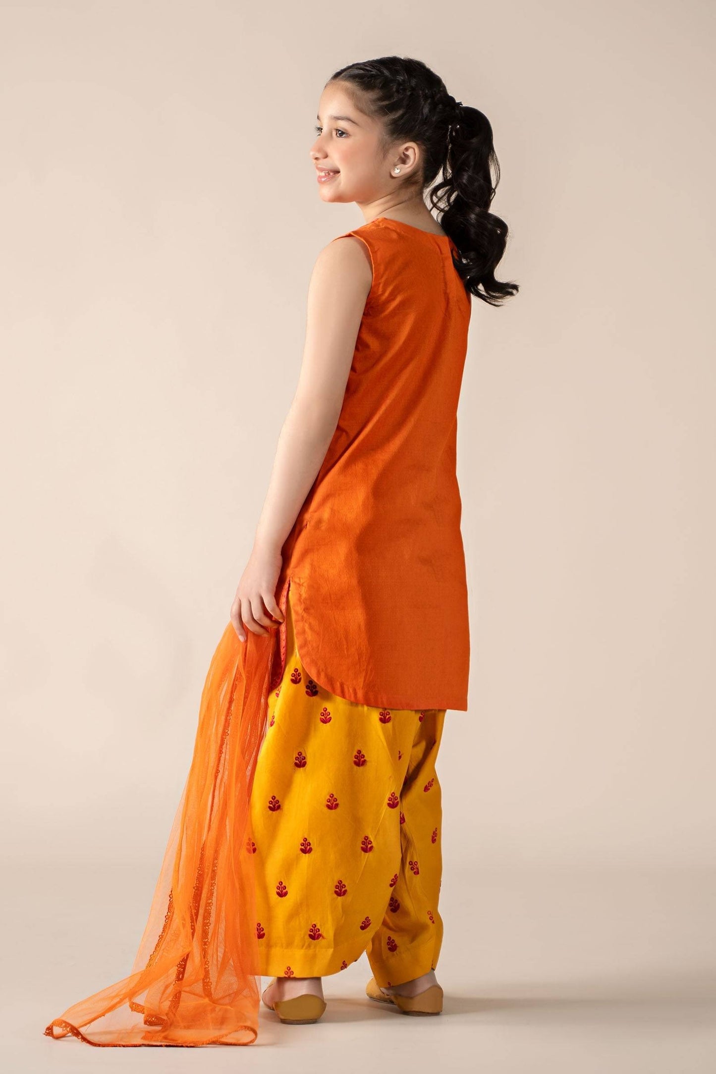 Maria B | 3 Piece Embroidered Dobby Lawn Suit | MKD-EF25-54 by Maria Faisal - Registered Vendor of : Maria B - type : Kids Clothes - 100% original wedding dresses