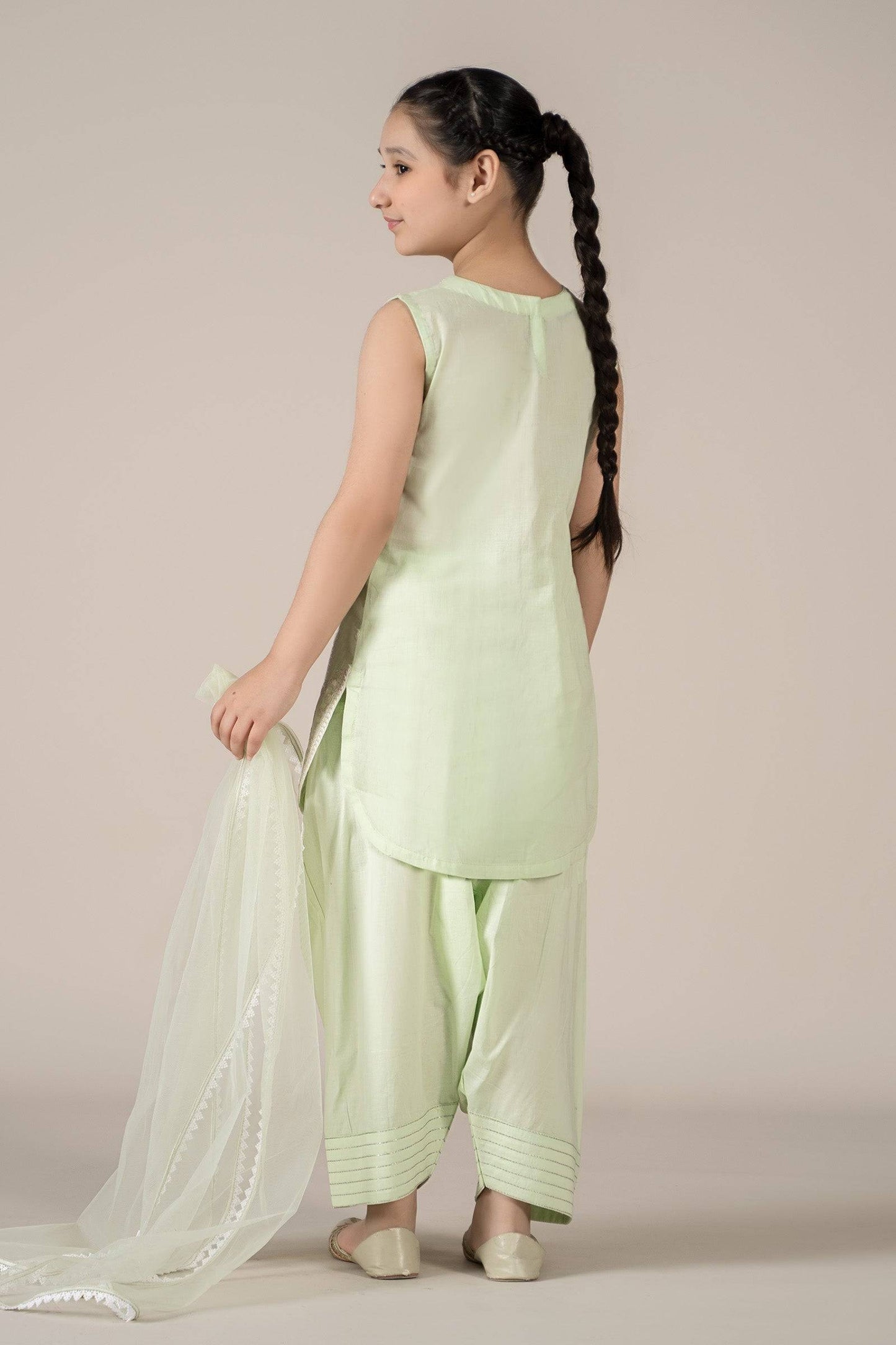 Maria B | 3 Piece Embroidered Lawn Suit | MKD-EF25-60 by Maria Faisal - Registered Vendor of : Maria B - type : Kids Clothes - 100% original wedding dresses