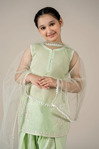 3 Piece Embroidered Lawn Suit - Kids Clothes - available at Maria Faisal in UK and USA