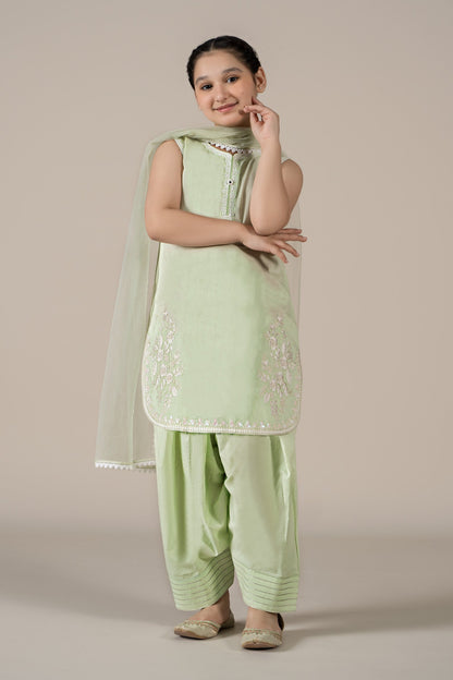 3 Piece Embroidered Lawn Suit - Kids Clothes - available at Maria Faisal in UK and USA