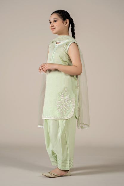3 Piece Embroidered Lawn Suit - Kids Clothes - available at Maria Faisal in UK and USA