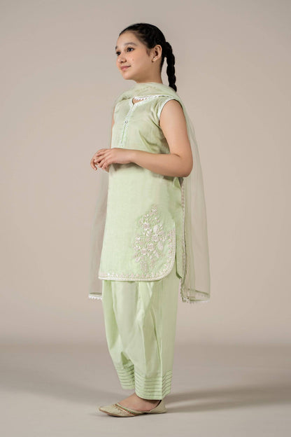 Maria B | 3 Piece Embroidered Lawn Suit | MKD-EF25-60 by Maria Faisal - Registered Vendor of : Maria B - type : Kids Clothes - 100% original wedding dresses