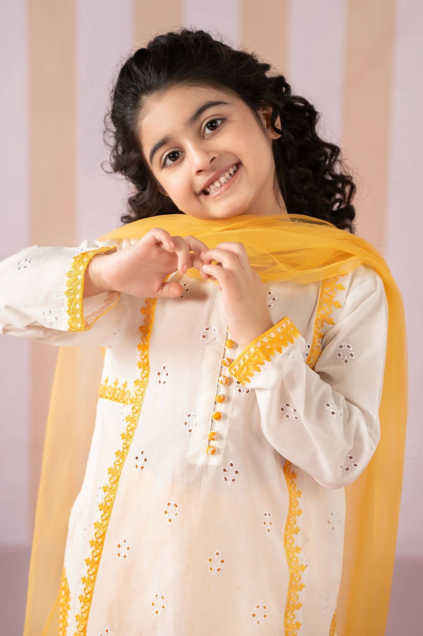 Maria B | 3 Piece Embroidered Lawn Suit | MKD-EF25-66 by Maria Faisal - Registered Vendor of : Maria B - type : Kids Clothes - 100% original wedding dresses
