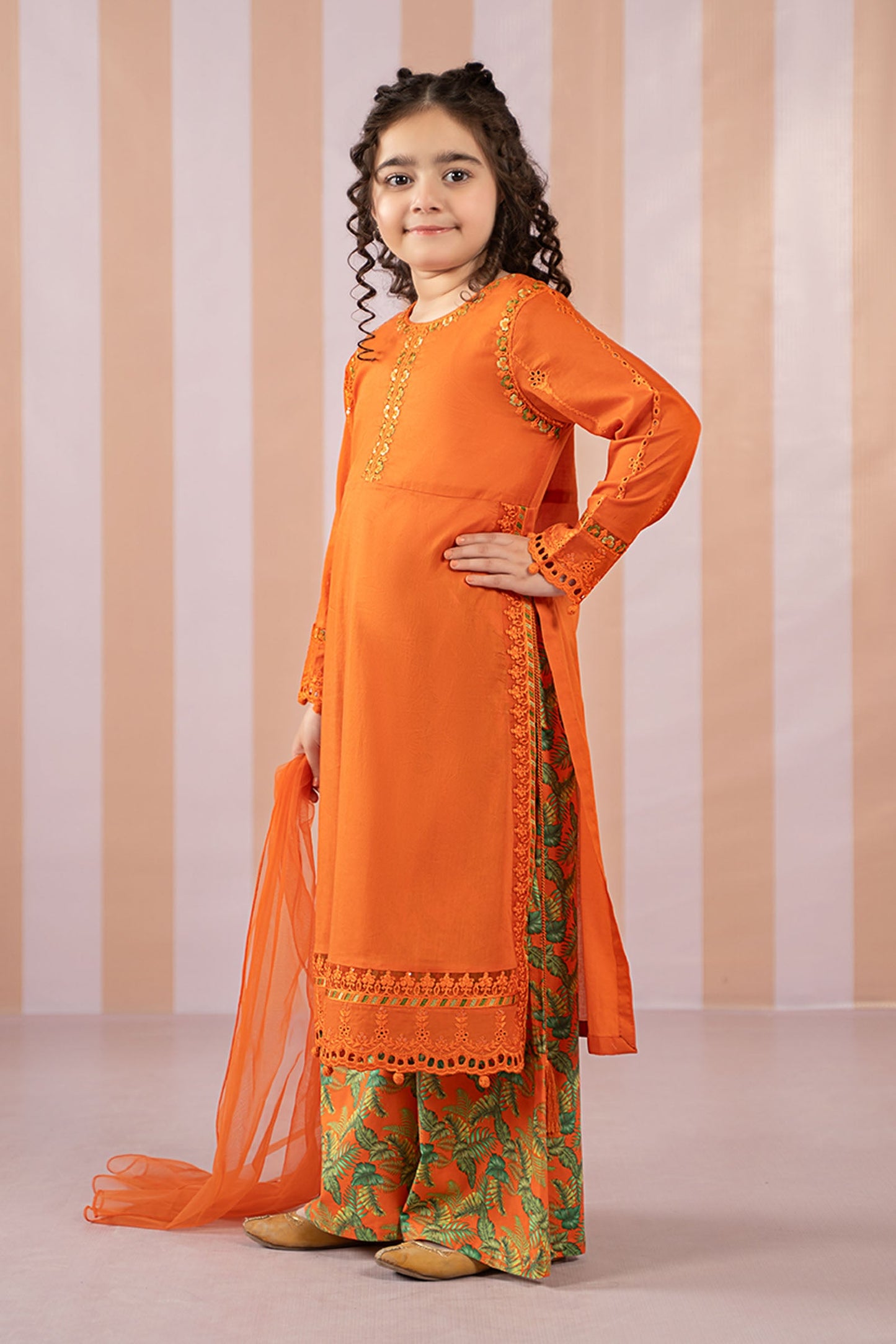 3 Piece Printed Lawn Suit - Kids Clothes - available at Maria Faisal in UK and USA