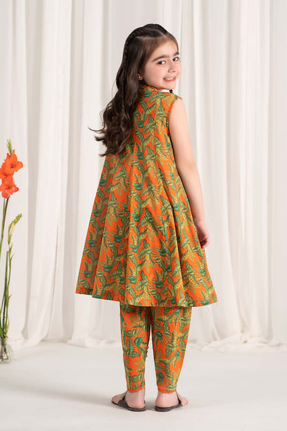 Maria B | 2 Piece Printed Lawn Suit | MKD-EF25-68 by Maria Faisal - Registered Vendor of : Maria B - type : Kids Clothes - 100% original wedding dresses