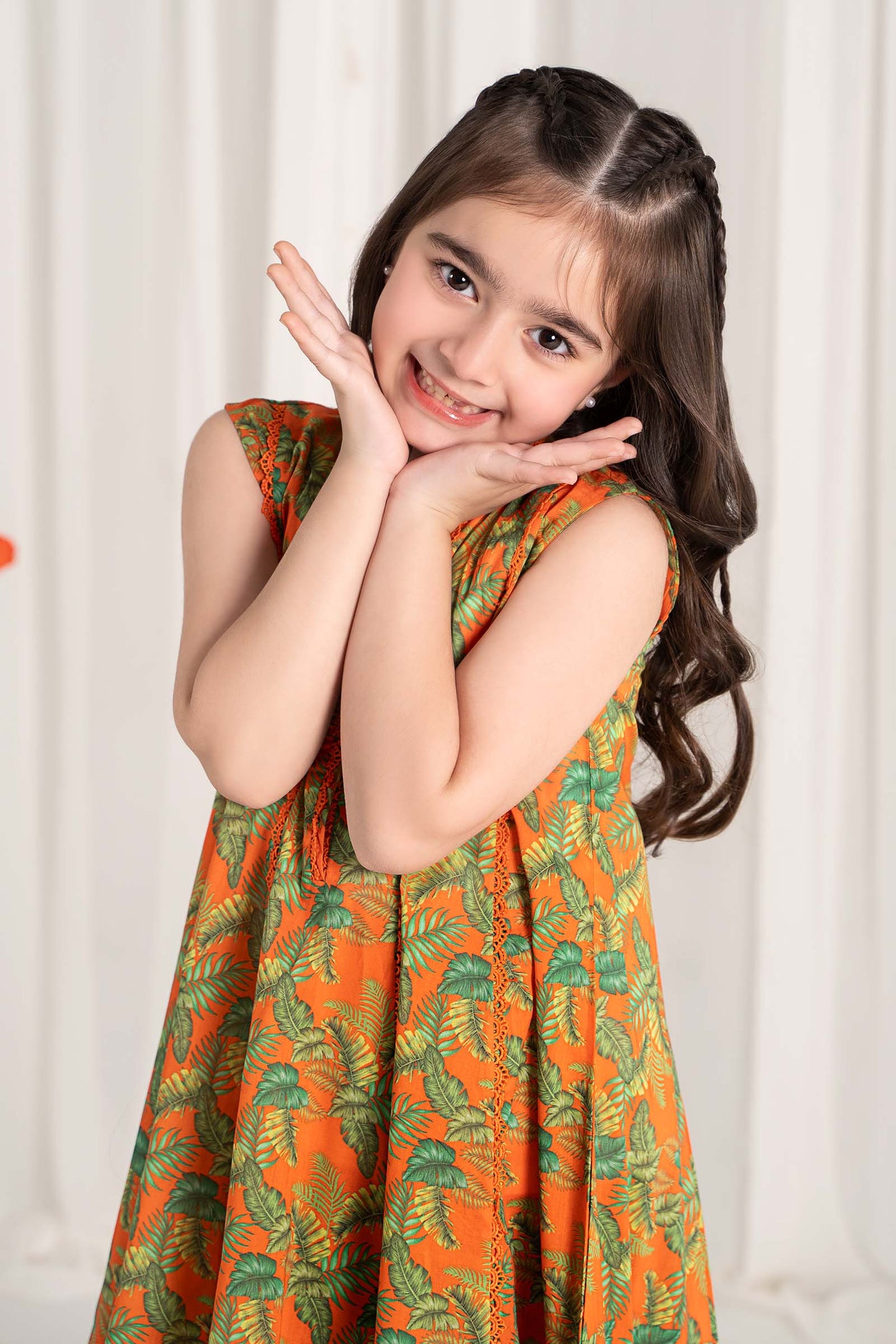 Maria B | 2 Piece Printed Lawn Suit | MKD-EF25-68 by Maria Faisal - Registered Vendor of : Maria B - type : Kids Clothes - 100% original wedding dresses