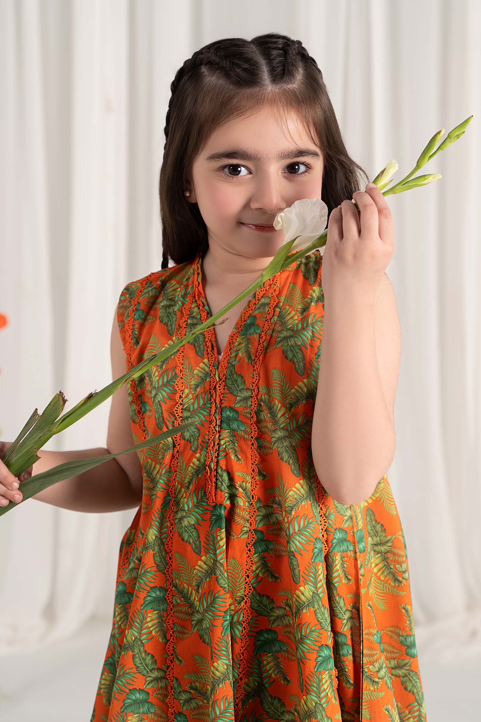 Maria B | 2 Piece Printed Lawn Suit | MKD-EF25-68 by Maria Faisal - Registered Vendor of : Maria B - type : Kids Clothes - 100% original wedding dresses