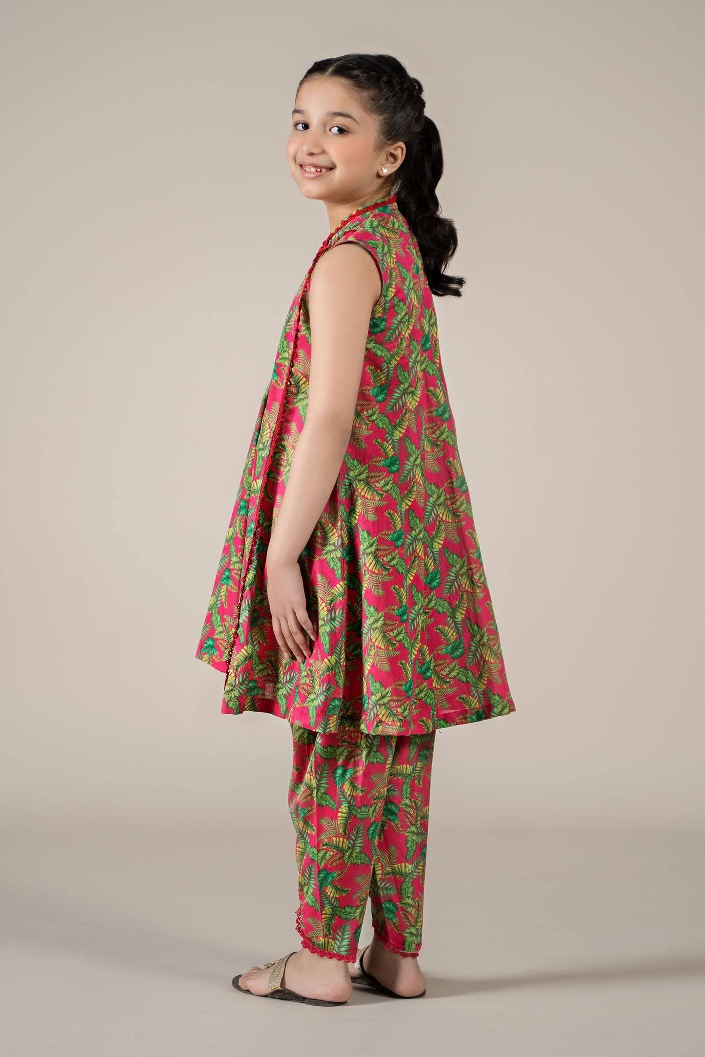 Maria B | 2 Piece Printed Lawn Suit | MKD-EF25-68 by Maria Faisal - Registered Vendor of : Maria B - type : Kids Clothes - 100% original wedding dresses