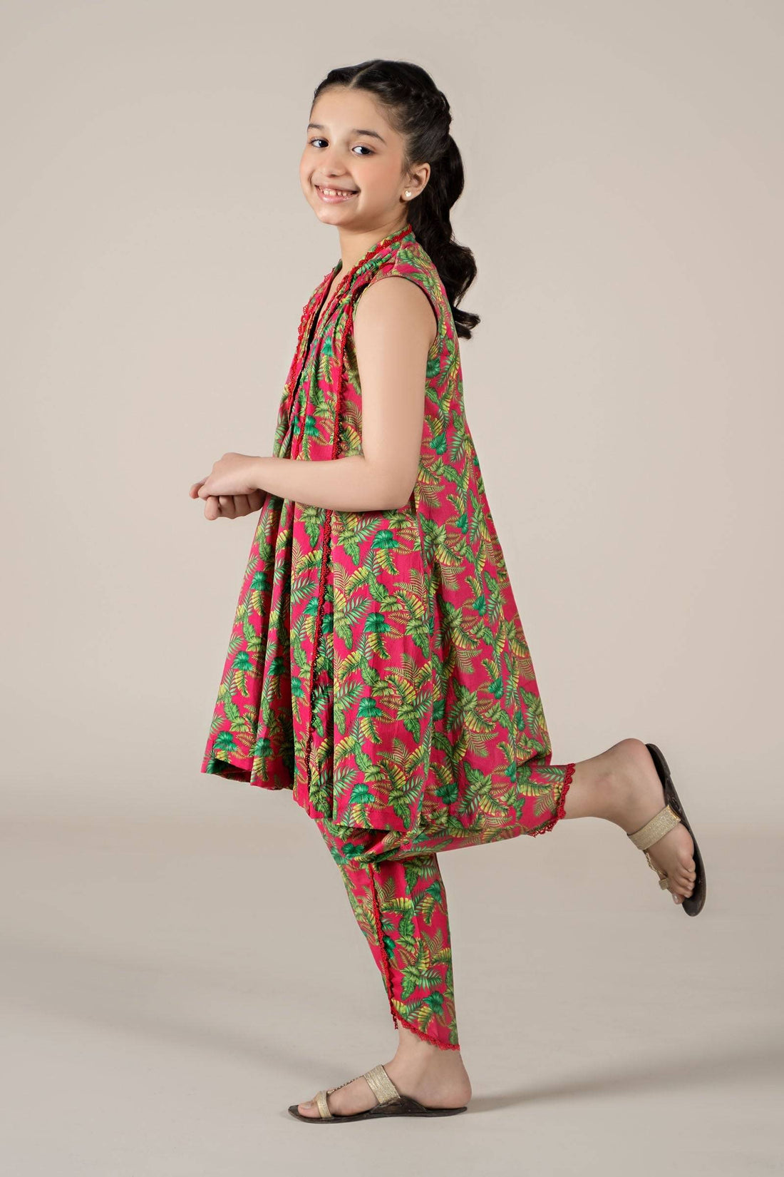 Maria B | 2 Piece Printed Lawn Suit | MKD-EF25-68 by Maria Faisal - Registered Vendor of : Maria B - type : Kids Clothes - 100% original wedding dresses