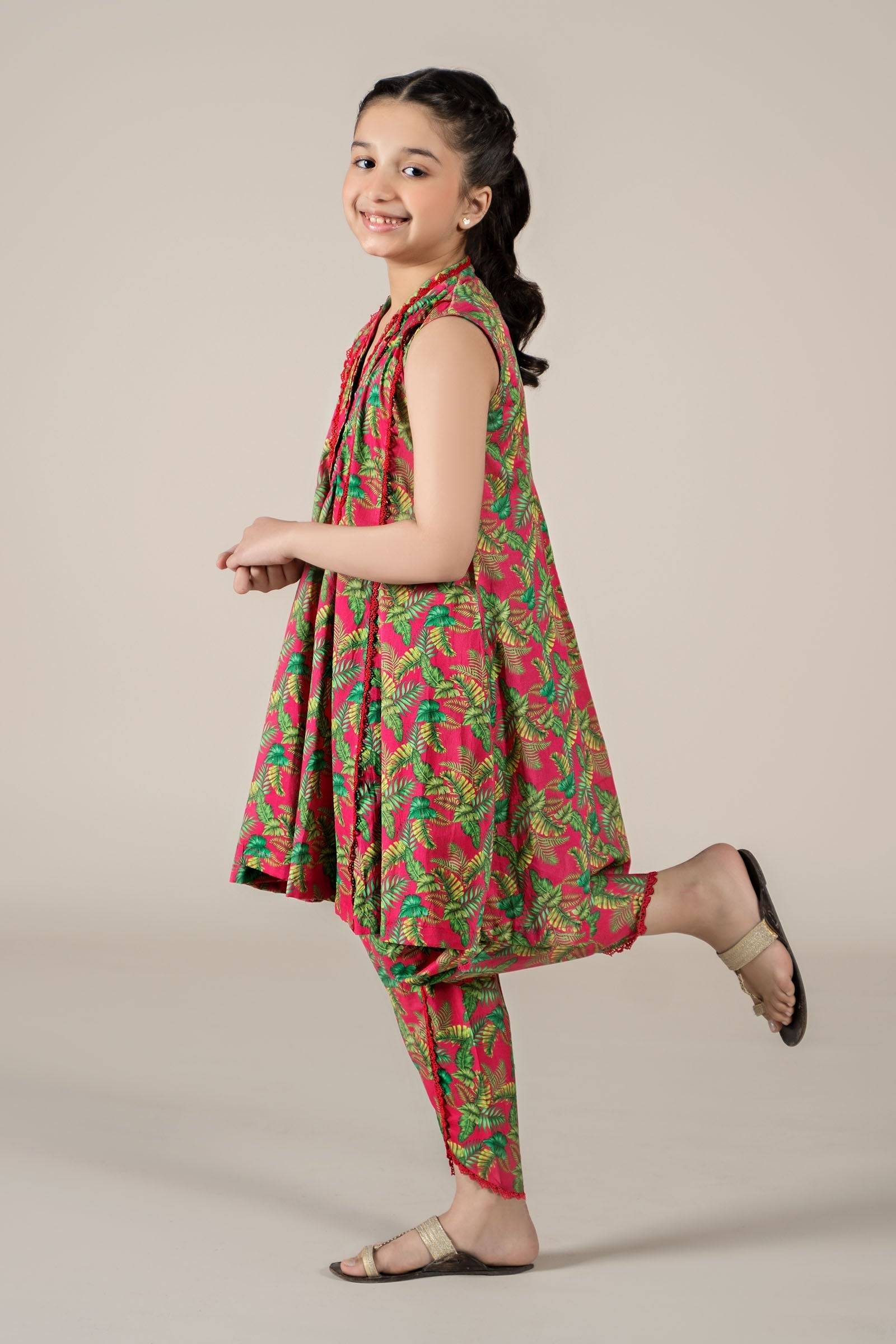 Maria B | 2 Piece Printed Lawn Suit | MKD-EF25-68 by Maria Faisal - Registered Vendor of : Maria B - type : Kids Clothes - 100% original wedding dresses