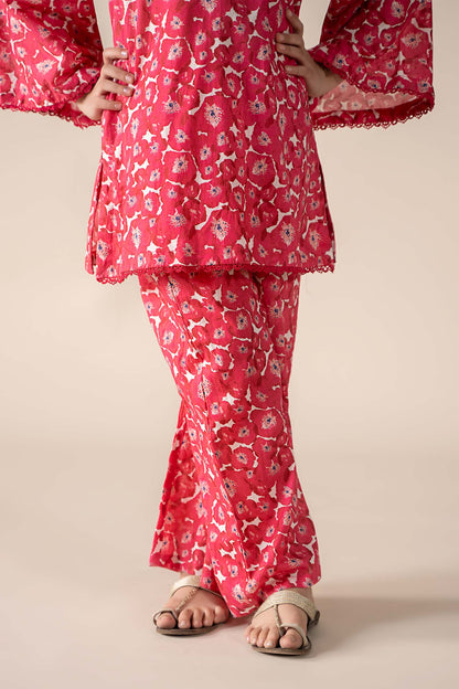 Maria B | 2 Piece Printed Lawn Suit | MKD-EF25-69 by Maria Faisal - Registered Vendor of : Maria B - type : Kids Clothes - 100% original wedding dresses