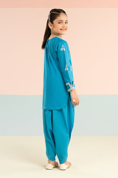 2 Piece Embroidered Dobby Lawn Suit - Kids Clothing - available at Maria Faisal in UK and USA.