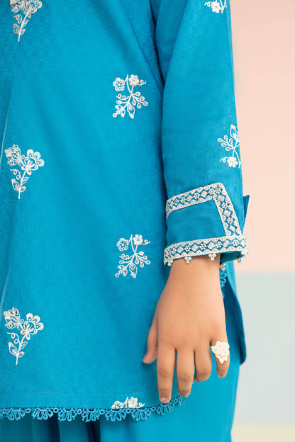 2 Piece Embroidered Dobby Lawn Suit - Kids Clothing - available at Maria Faisal in UK and USA.