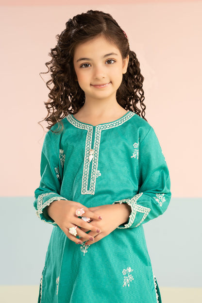 2 Piece Embroidered Dobby Lawn Suit - Kids Clothing - available at Maria Faisal in UK and USA.
