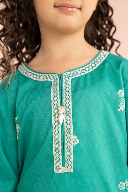 2 Piece Embroidered Dobby Lawn Suit - Kids Clothing - available at Maria Faisal in UK and USA.