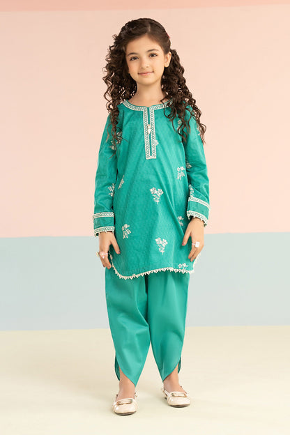 2 Piece Embroidered Dobby Lawn Suit - Kids Clothing - available at Maria Faisal in UK and USA.