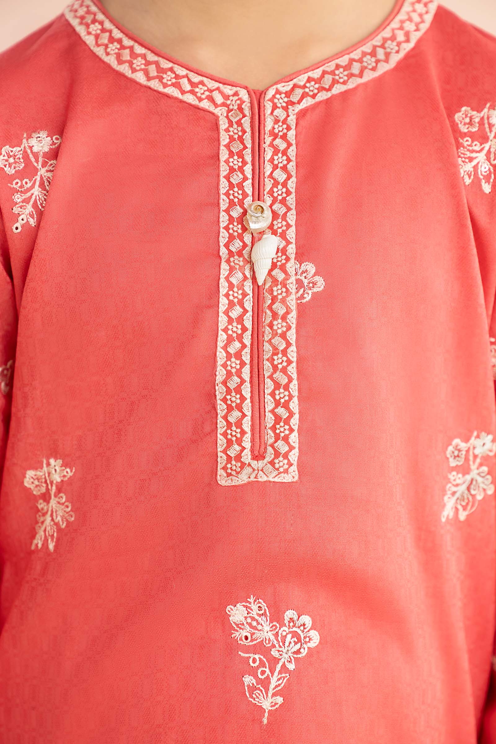 2 Piece Embroidered Dobby Lawn Suit - Kids Clothing - available at Maria Faisal in UK and USA.