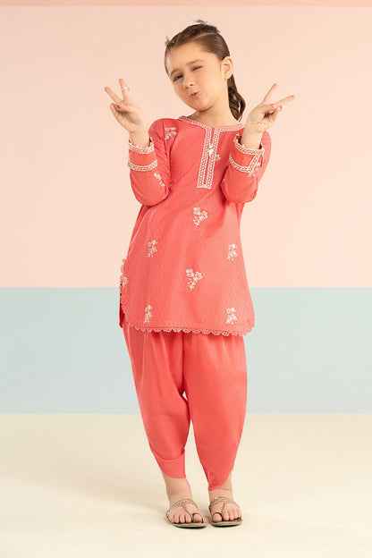 2 Piece Embroidered Dobby Lawn Suit - Kids Clothing - available at Maria Faisal in UK and USA.