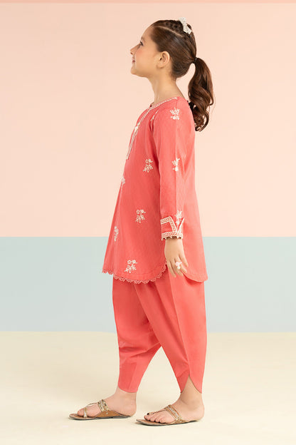 2 Piece Embroidered Dobby Lawn Suit - Kids Clothing - available at Maria Faisal in UK and USA.