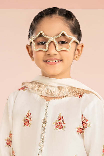 3 Piece Embroidered Dobby Lawn Suit - by Maria Faisal - Registered Vendor of : Maria B Kids - 100% Original Designer Dress