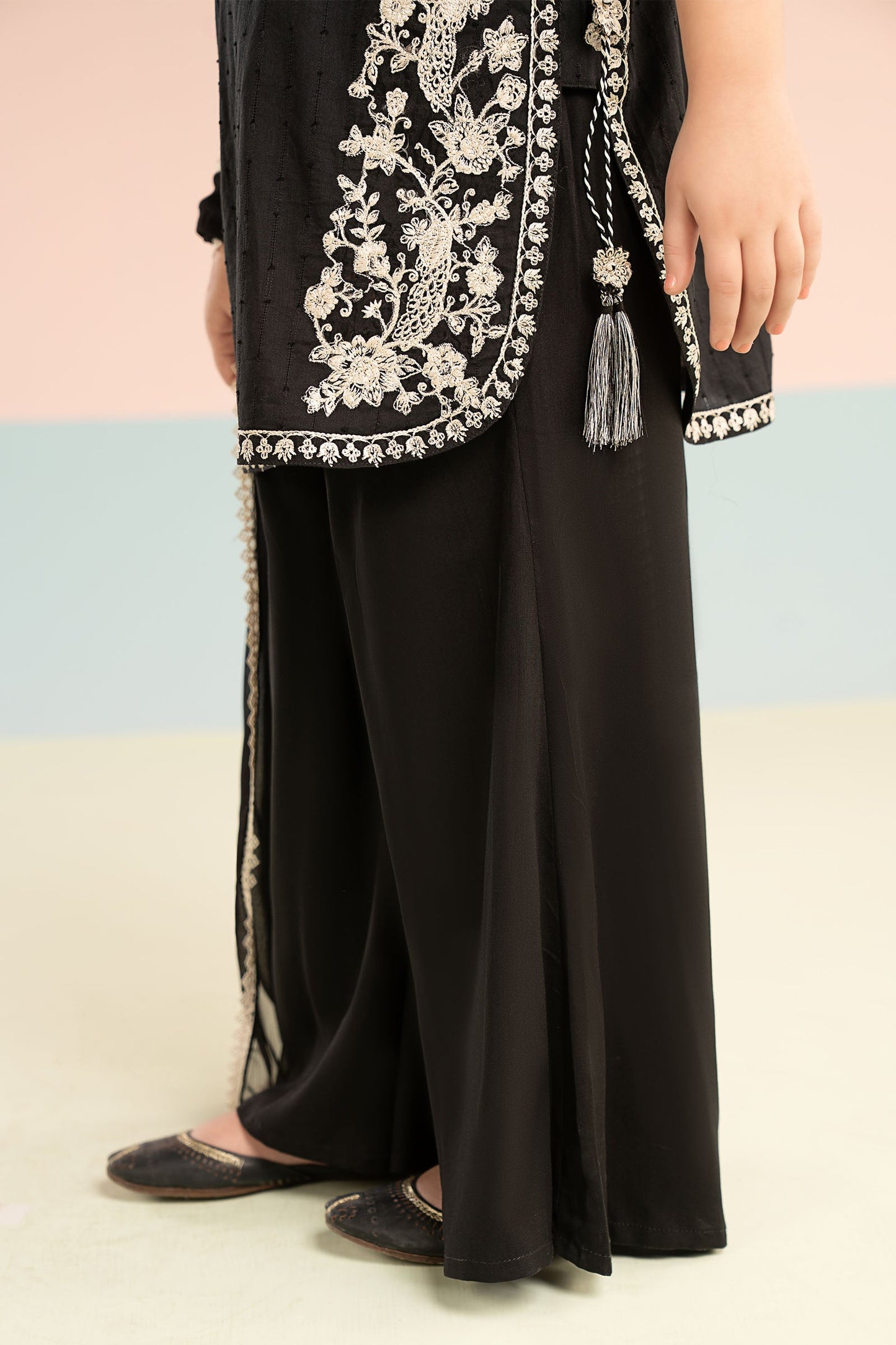 3 Piece Embroidered Brochia Jacquard Suit - Kids Clothing - available at Maria Faisal in UK and USA.