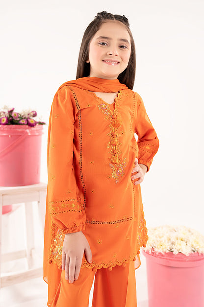 3 Piece Embroidered Lawn Suit - by Maria Faisal - Registered Vendor of : Maria B Kids - 100% Original Designer Dress