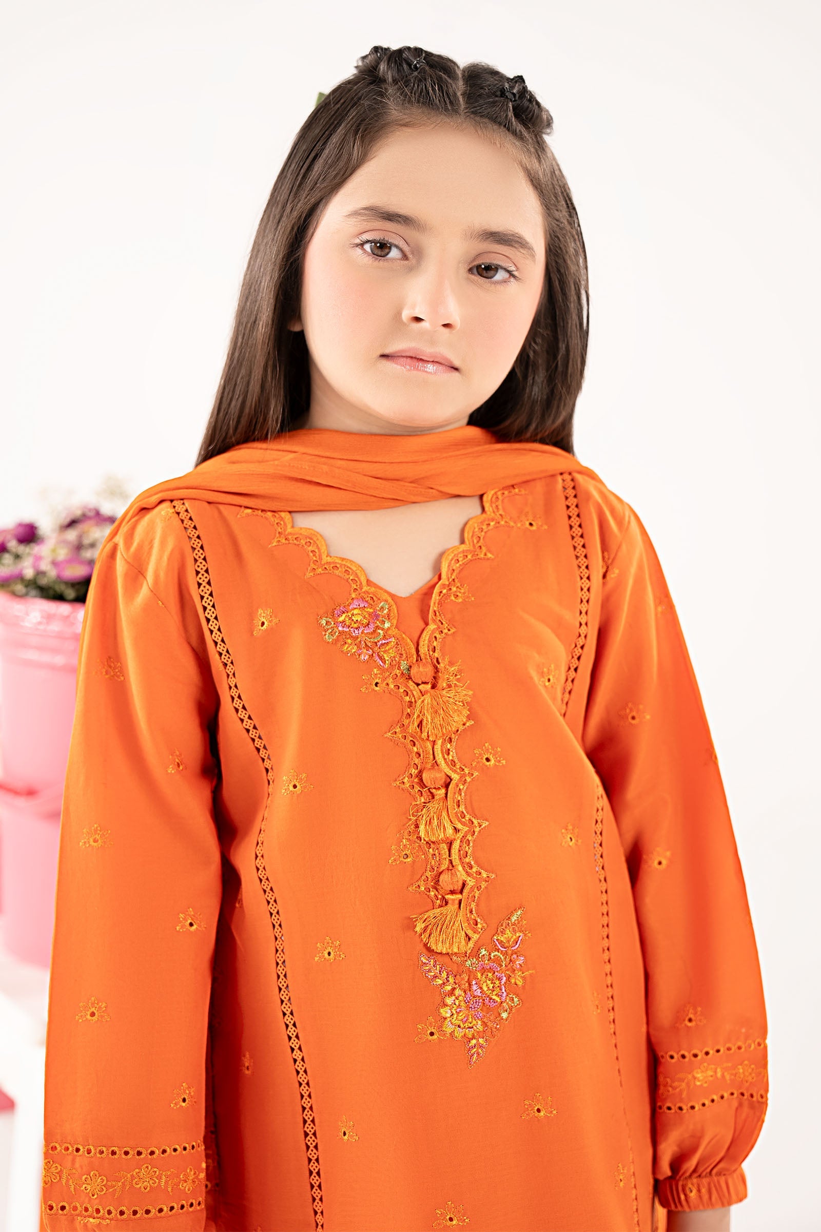 3 Piece Embroidered Lawn Suit - by Maria Faisal - Registered Vendor of : Maria B Kids - 100% Original Designer Dress