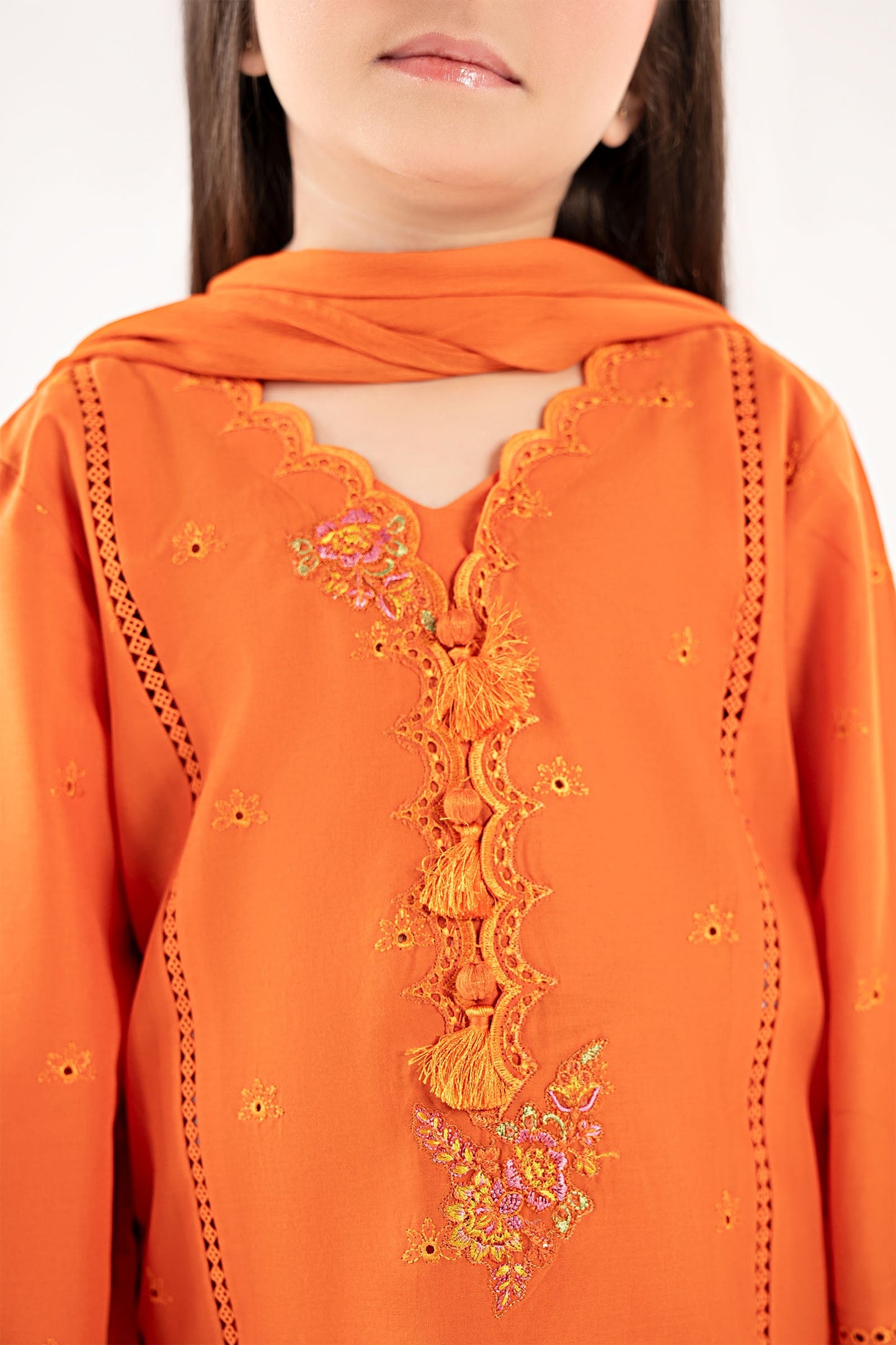 3 Piece Embroidered Lawn Suit - by Maria Faisal - Registered Vendor of : Maria B Kids - 100% Original Designer Dress