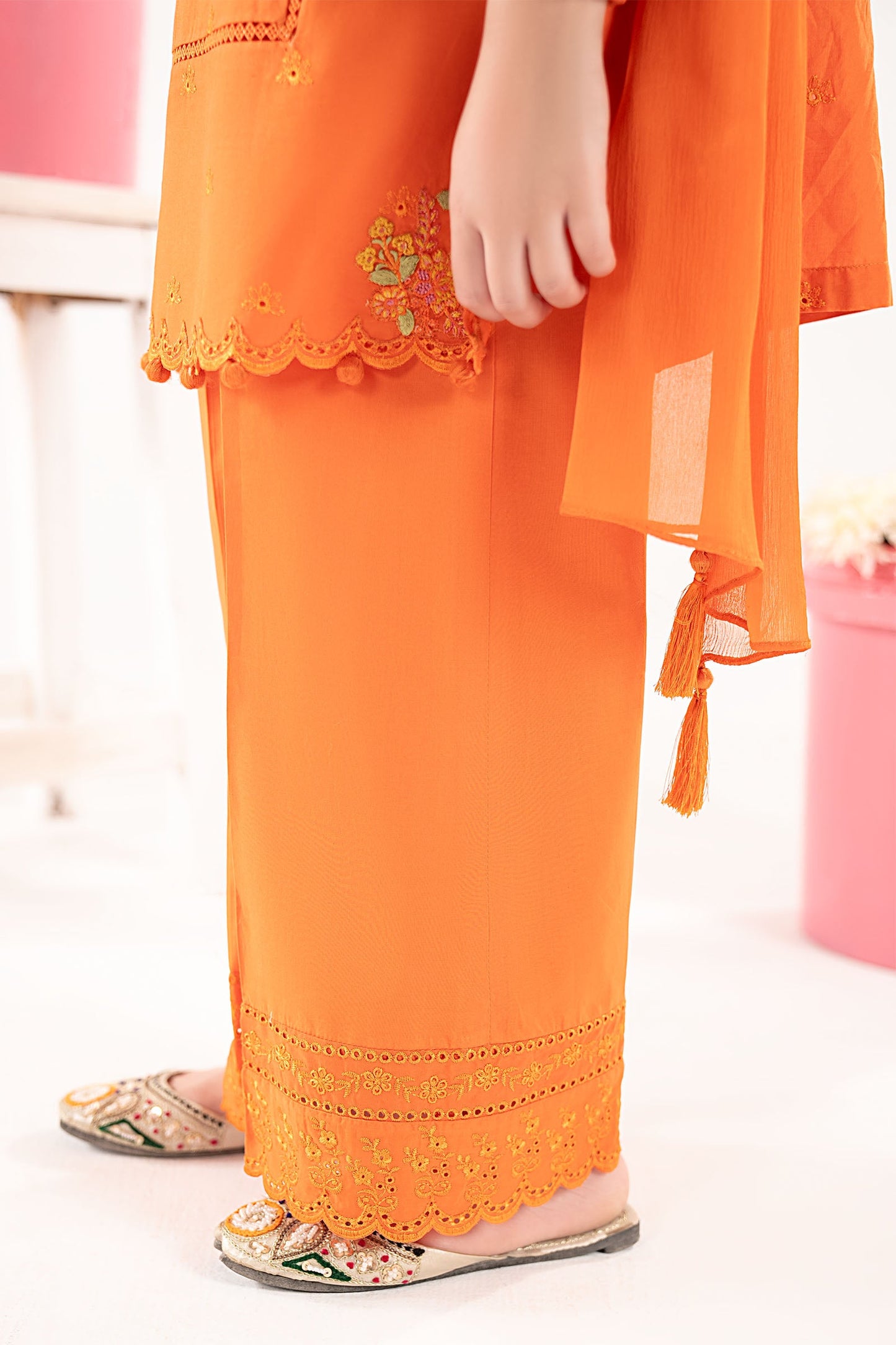 3 Piece Embroidered Lawn Suit - by Maria Faisal - Registered Vendor of : Maria B Kids - 100% Original Designer Dress