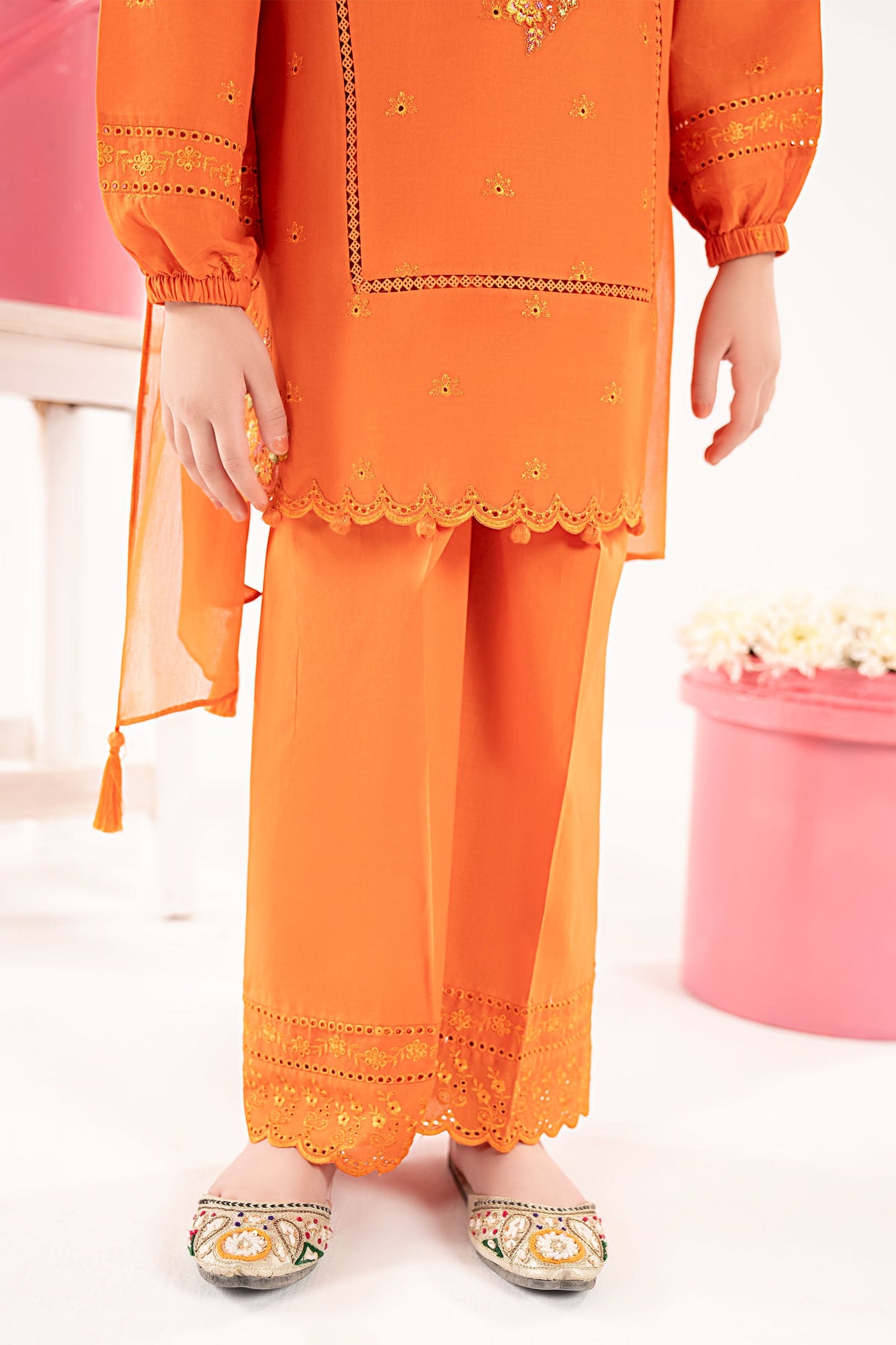 3 Piece Embroidered Lawn Suit - by Maria Faisal - Registered Vendor of : Maria B Kids - 100% Original Designer Dress