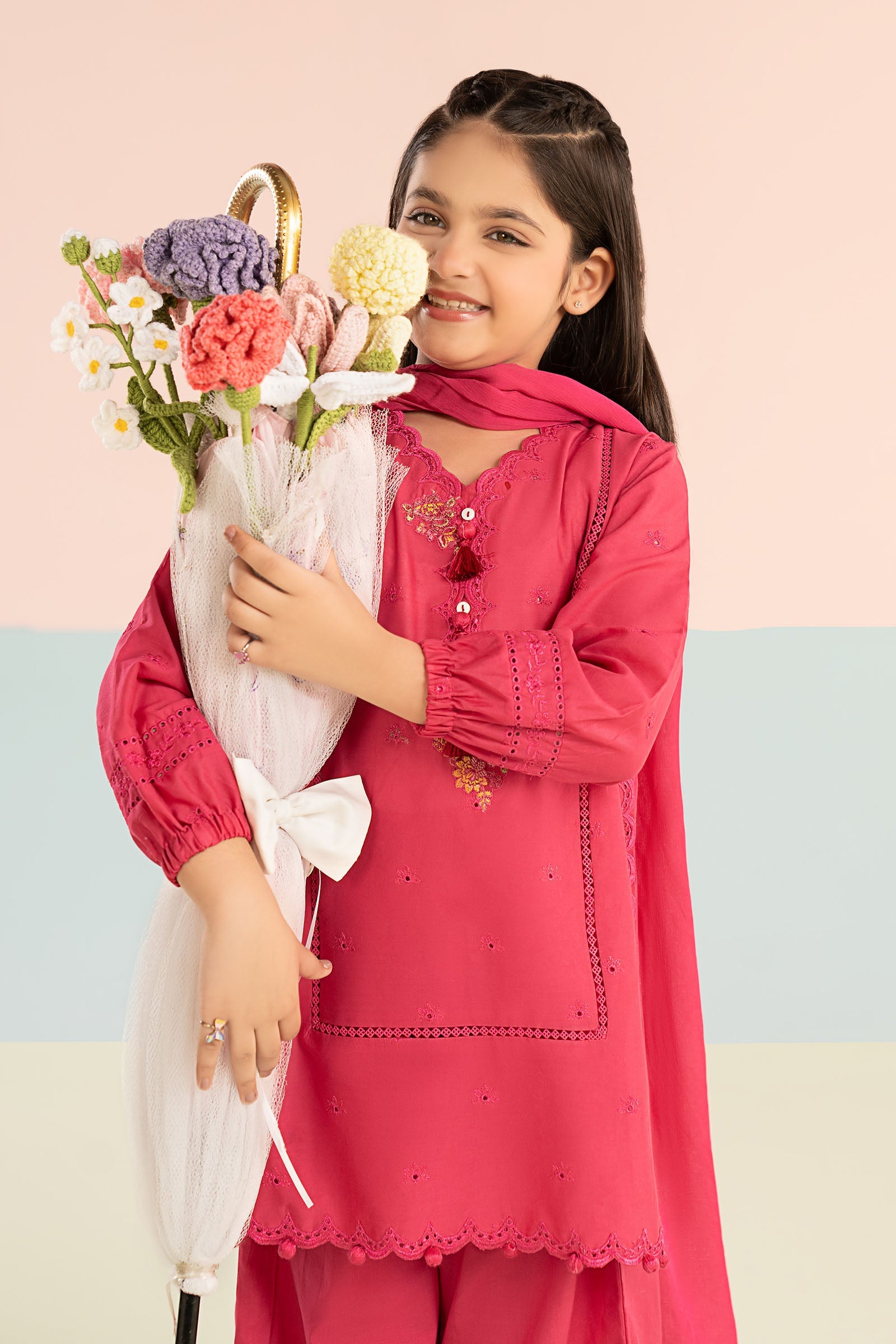 3 Piece Embroidered Lawn Suit - Kids Clothing - available at Maria Faisal in UK and USA.