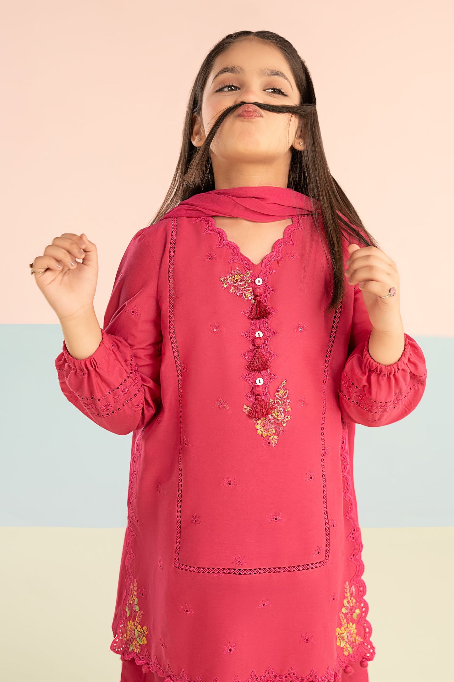 3 Piece Embroidered Lawn Suit - Kids Clothing - available at Maria Faisal in UK and USA.