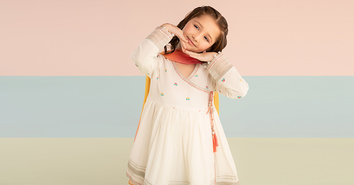 3 Piece Embroidered Lawn Suit - Kids Clothing - available at Maria Faisal in UK and USA.