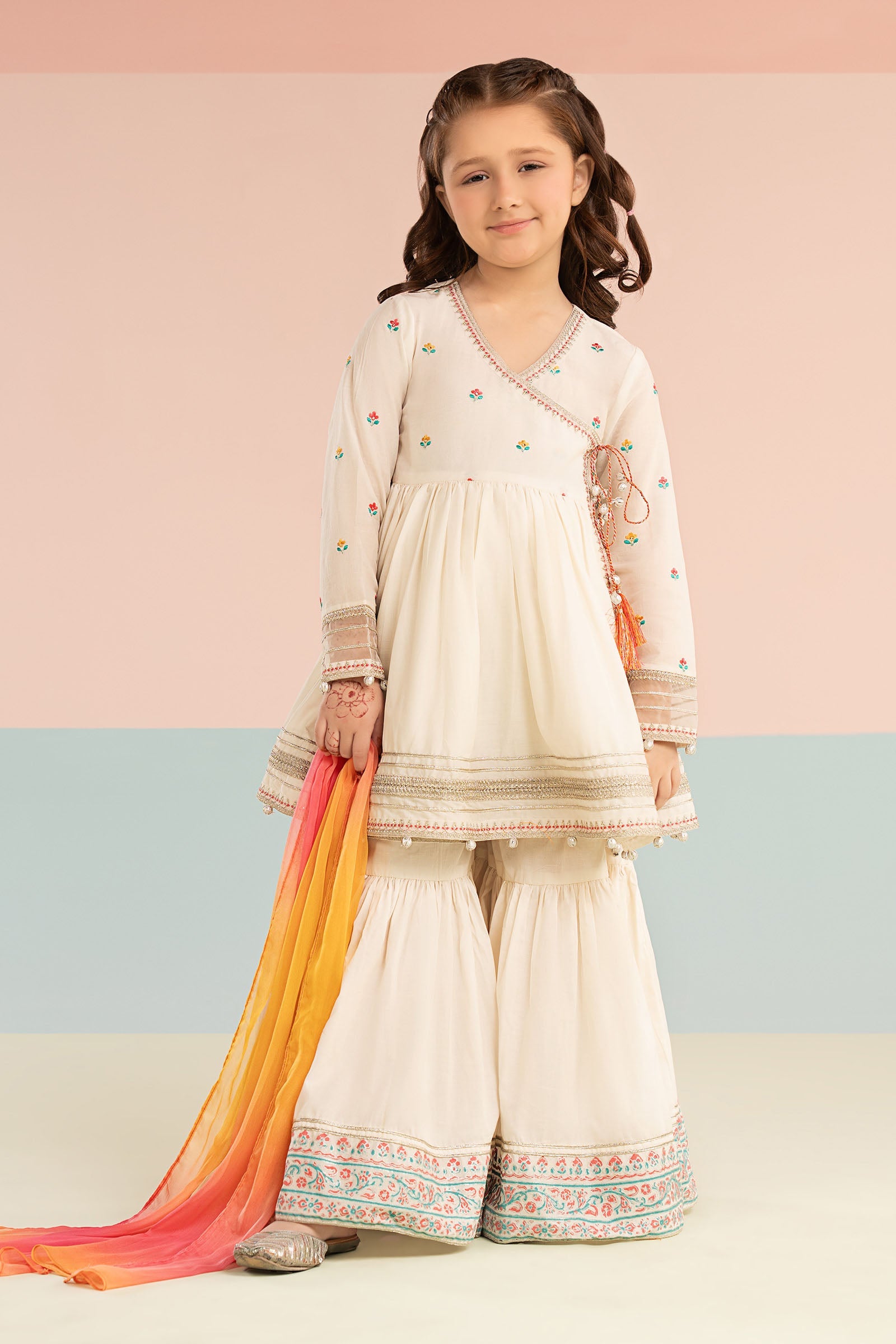 3 Piece Embroidered Lawn Suit - Kids Clothing - available at Maria Faisal in UK and USA.
