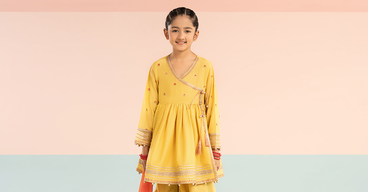 3 Piece Embroidered Lawn Suit - Kids Clothing - available at Maria Faisal in UK and USA.
