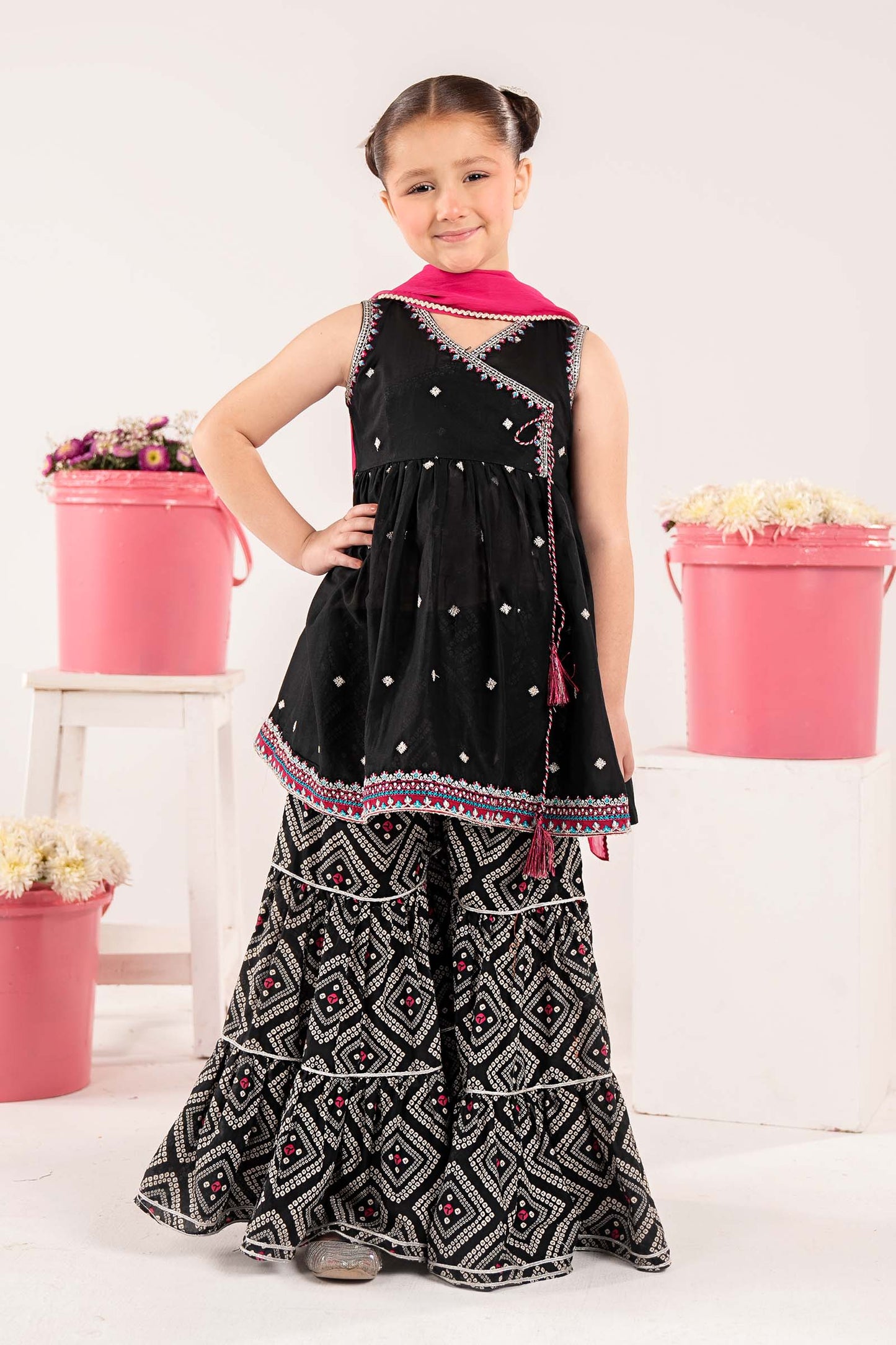 3 Piece Embroidered Lawn Suit - by Maria Faisal - Registered Vendor of : Maria B Kids - 100% Original Designer Dress