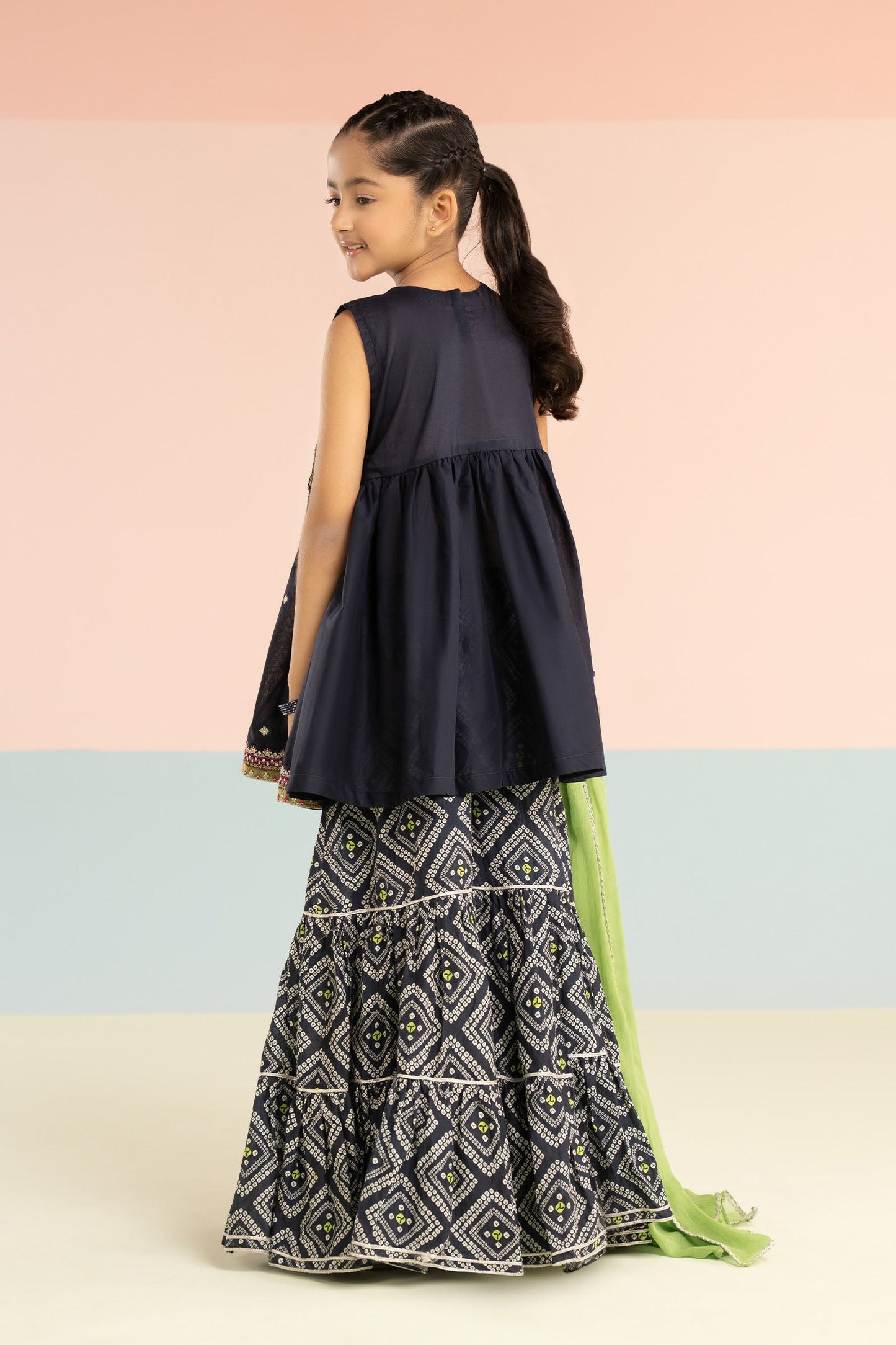3 Piece Embroidered Lawn Suit - by Maria Faisal - Registered Vendor of : Maria B Kids - 100% Original Designer Dress