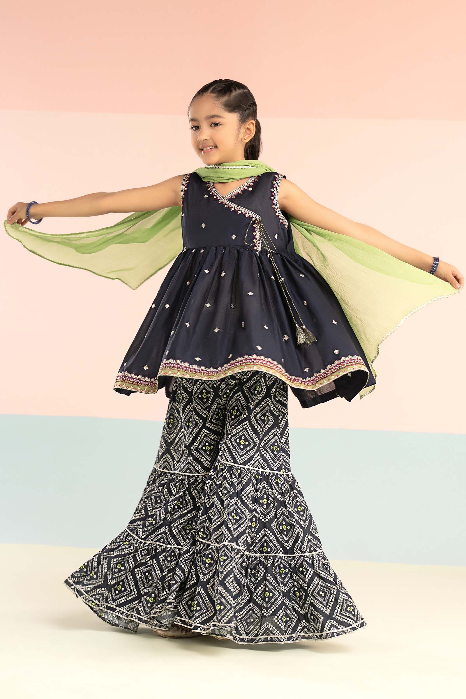 3 Piece Embroidered Lawn Suit - by Maria Faisal - Registered Vendor of : Maria B Kids - 100% Original Designer Dress